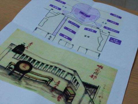 お囃子方は出囃子といって舞台上で演奏することもあるが、舞台下手奥の黒御簾の内で演奏される場合が多い。